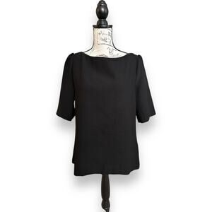 Banana Republic Black Puff Sleeve Career Blouse Shirt Small